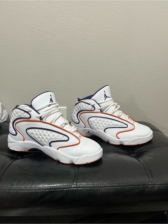 Jordan Other - Jordan OG White Shoes with Purple and Orange Accents
